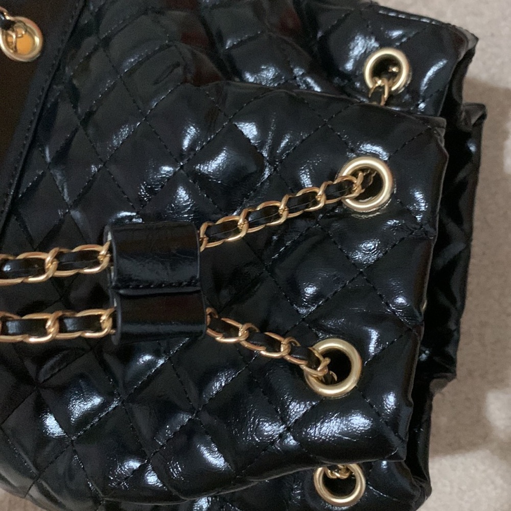 Quilted Drawstring Small Backpack - image 5